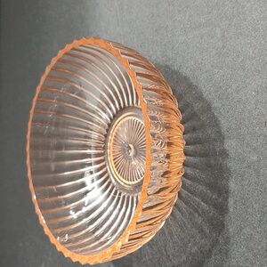 Queen Mary Dessert Bowl or Nappy  Pink Depression Glass Bowl
